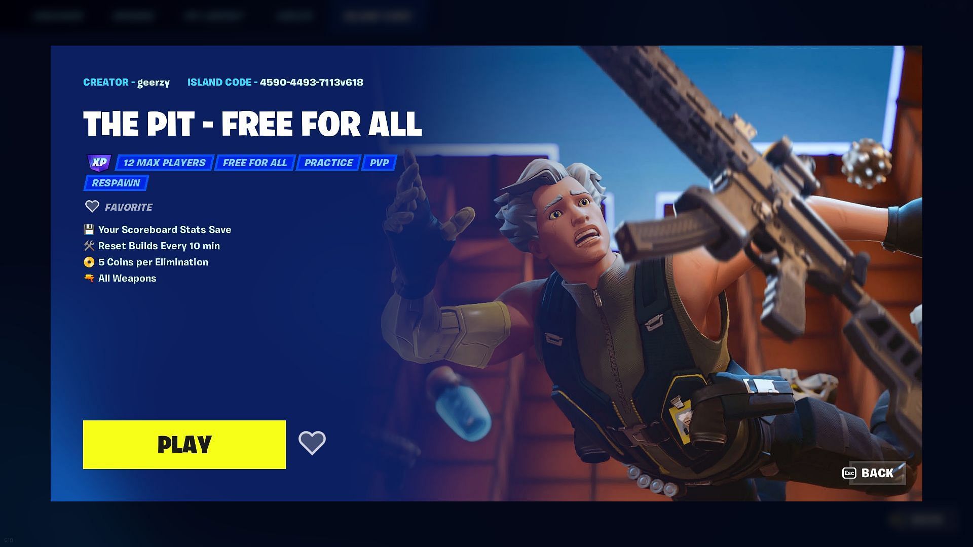 The Pit is the fastest way to earn Creative XP (Image via Epic Games/Fortnite)
